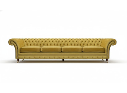 Four-seater sofa couch yellow furniture living room upholstered furniture Chesterfield new