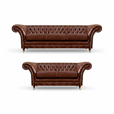 Living room new set Chesterfield sofas couch three-seater with two-seater