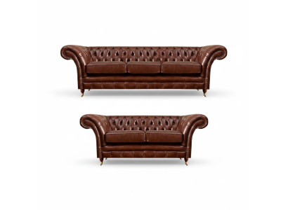 Living room new set Chesterfield sofas couch three-seater with two-seater