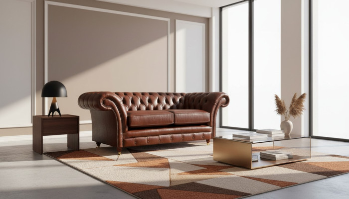 Chesterfield Sofa Two-Seater Couch Living Room Upholstered Furniture New Setup