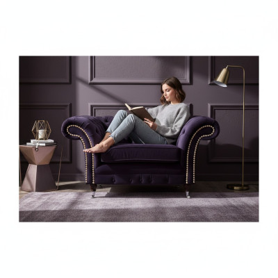 Living room armchair new design luxury Chesterfield upholstered furniture textile