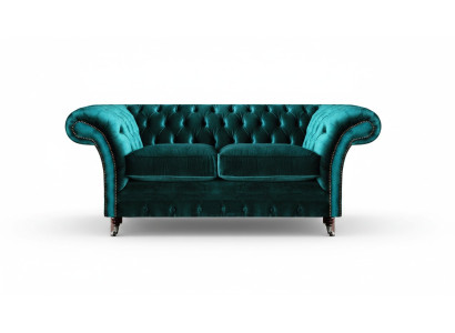 Chesterfield design green sofa two-seater sofa furniture upholstery furniture