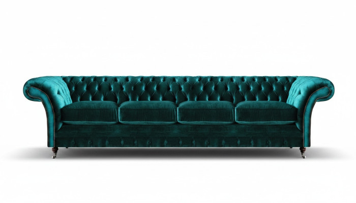 New Design Upholstered Furniture Chesterfield Living Room Four-Seater Couch Sofa