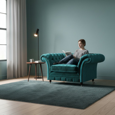 Living room armchair Chesterfield seat couch upholstered furniture new furnishings