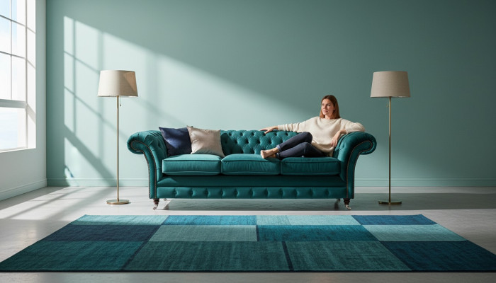 Chesterfield Sofa Three-Seater Couch Upholstered Furniture Living Room New Furniture