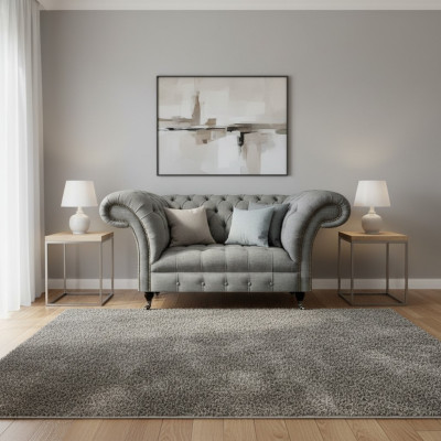 Living room two-seater sofa couch luxury chesterfield seat upholstered furniture textile
