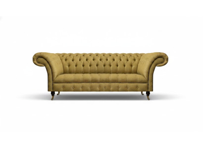 Chesterfield three-seater sofa living room couch furnishing luxury textile