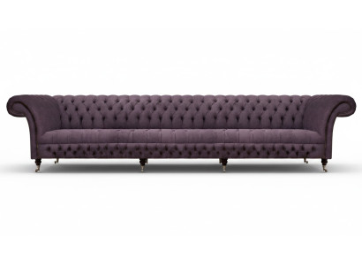 Luxury Upholstered Furniture Chesterfield Four-Seater Sofa Couch Fabric Living Room