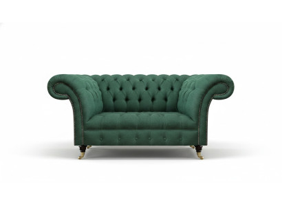 Living room sofa green two-seater sofas upholstered furniture Chesterfield new