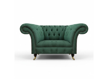 Living room armchair luxury upholstered furniture green upholstered seat Chesterfield new