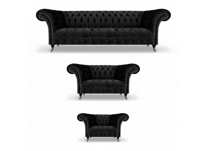 Chesterfield Sofa Set 3-piece Complete Living Room Sofas Couch New Set