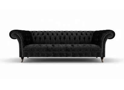 Living room Chesterfield four-seater sofa couch upholstered furniture new.