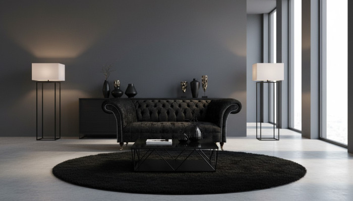 Luxury Three-Seater Sofa Couch Living Room Chesterfield Fabric Upholstered Furniture
