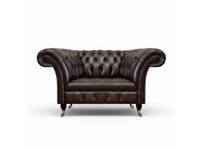 Luxury New Seat Living Room Brown Armchair Furniture Upholstery Chesterfield