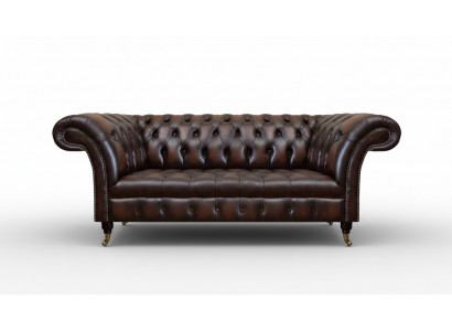 Chesterfield Three-Seater Sofa Couch Upholstered Furniture Living Room New