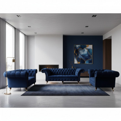 Living Room Complete Furniture 3pcs Sofas Couch Luxury Armchair Textile Furnishings