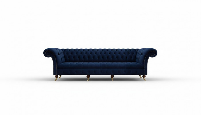 Four-seater sofa couch living room Chesterfield upholstered furniture design interior