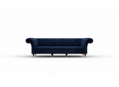 Four-seater sofa couch living room Chesterfield upholstered furniture design interior