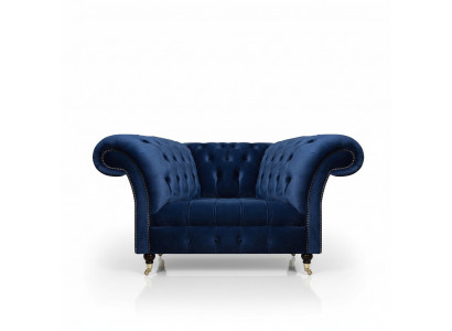 Luxury Blue Armchair Upholstered Seat Upholstered Furniture Living Room New Design Chesterfield