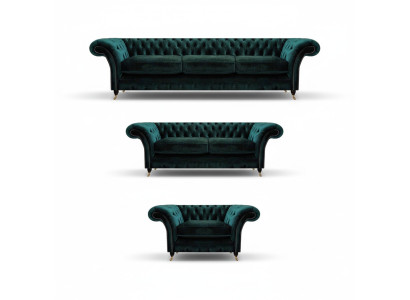 Living room luxury furnishings complete sofas couches Chesterfield upholstery 3+2+1