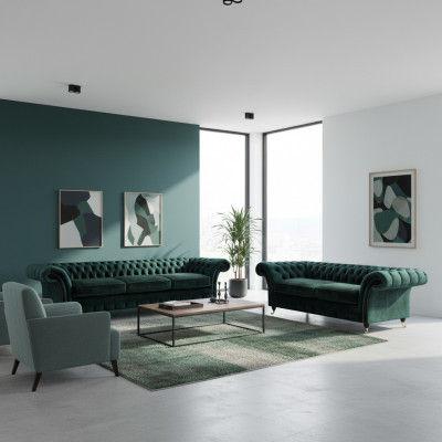 Complete Furniture Living Room Sofas 3+2 Sofa Set Couches Chesterfield