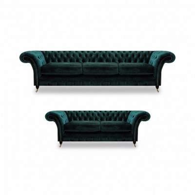 Complete Furniture Living Room Sofas 3+2 Sofa Set Couches Chesterfield