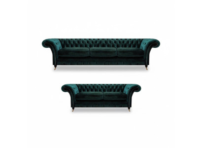 Complete Furniture Living Room Sofas 3+2 Sofa Set Couches Chesterfield