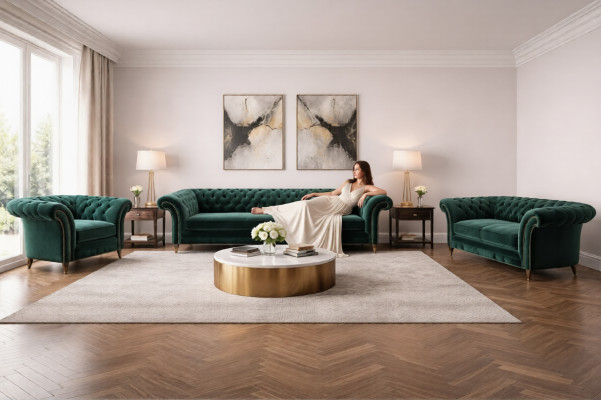 Luxury textile sofa set complete sofas living room armchair new couches