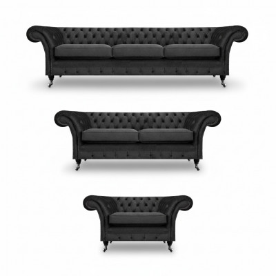 Sofa set sofas couches living room armchair Chesterfield furniture 3+2+1