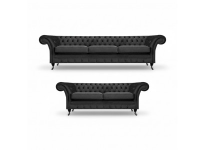 Chesterfield Upholstered Furniture Living Room Sofa Set 2-piece Complete Arrangement 3+2