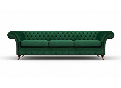 Upholstered Luxury Sofa Three-Seater Couch Chesterfield Living Room Textile