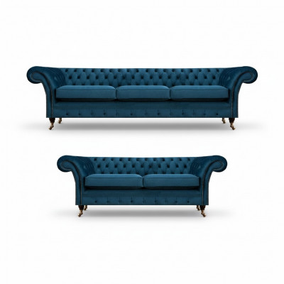 Chesterfield sofa suite textile sofa couches upholstery armchair living room