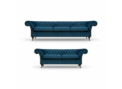Chesterfield sofa suite textile sofa couches upholstery armchair living room