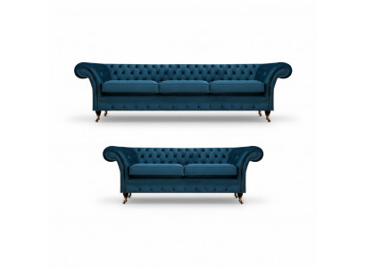 Chesterfield sofa suite textile sofa couches upholstery armchair living room