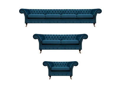 Designer sofa set Chesterfield living room sofa suite couch upholstered furniture 4+2+1