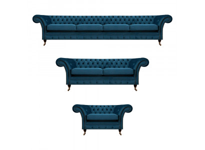 Designer sofa set Chesterfield living room sofa suite couch upholstered furniture 4+2+1