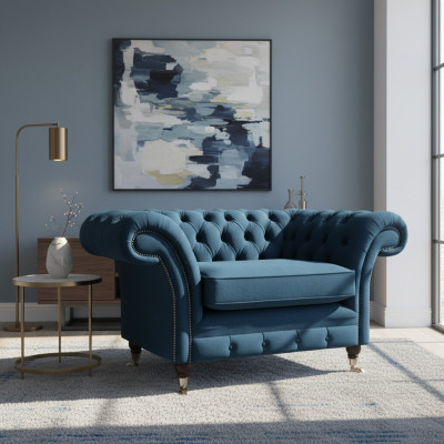 Designer Chesterfield Armchair New Luxury Seating Furniture Upholstery Living Room