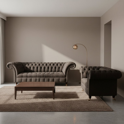 Designer complete luxury sofas upholstered couch designer complete Chesterfield