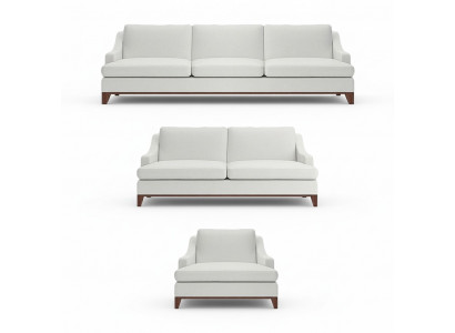 Luxury White Sofa Set Living Room Armchair Complete Furnishing