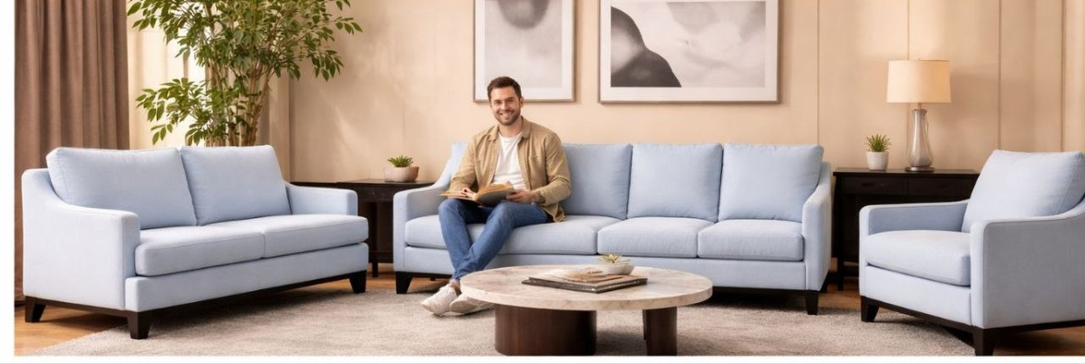 White luxury sofa set 3-piece complete sofas furnishing armchair living room