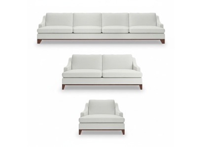 White luxury sofa set 3-piece complete sofas furnishing armchair living room