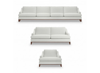 White luxury sofa set 3-piece complete sofas furnishing armchair living room