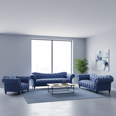 Designer sofa set modern complete furniture luxury sofas Chesterfield