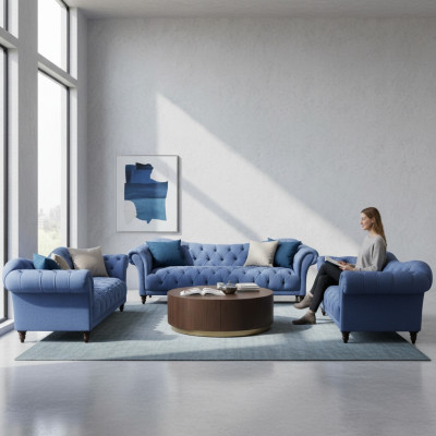 Chesterfield sofas couch luxury living room sofa set upholstered furniture new