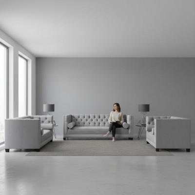 Luxury living room modern sofa set 2x new sofas armchair sets