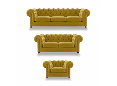 Designer 2x Sofas Living Room Armchair Chesterfield Luxury Set Chesterfield