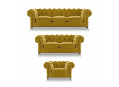 Designer 2x Sofas Living Room Armchair Chesterfield Luxury Set Chesterfield