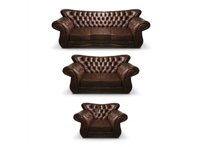 Luxury upholstered furniture sofa set leather armchair living room couch