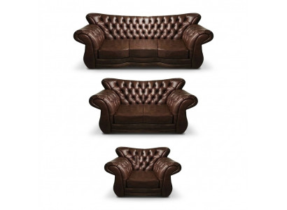 Luxury upholstered furniture sofa set leather armchair living room couch