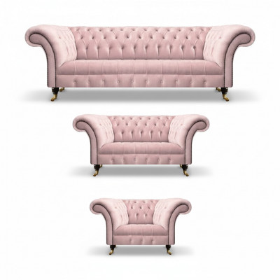 Living Room Luxury Complete Set New Couches Armchair Chesterfield Sofas Upholstered Furniture